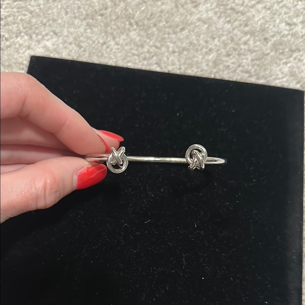 Elegant Silver Knot Bracelet